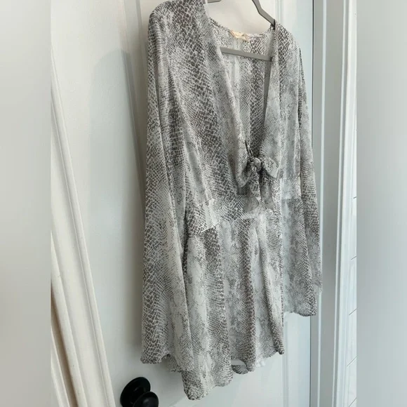 Altar’d State Grey Snake Skin Romper - Picture 2 of 7